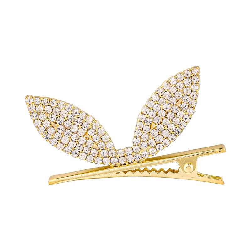Korean Rabbit Ear Hairpin Full Of Diamond Small Bow Hairpin