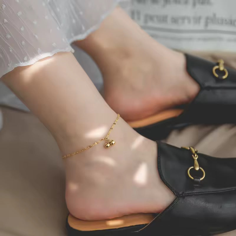 Minimal Waterproof Bead Charm Anklet