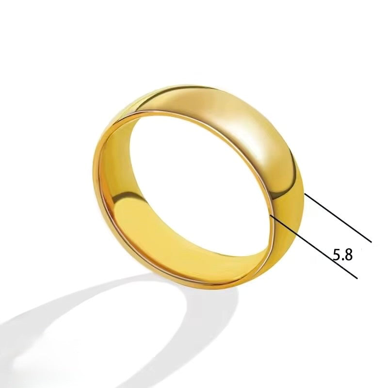 Minimalist Gold Plated Chunky Ring 5.8mm Thick