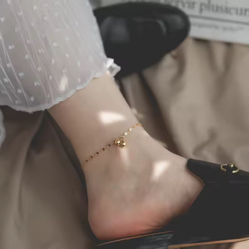 Minimal Waterproof Bead Charm Anklet