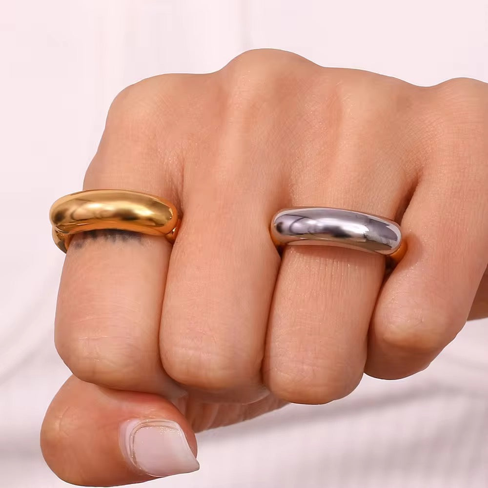 Heavy Chunky Gold Plated Ring