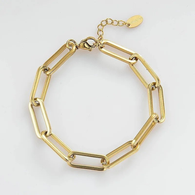Thick Chained Gold Plated Bracelet