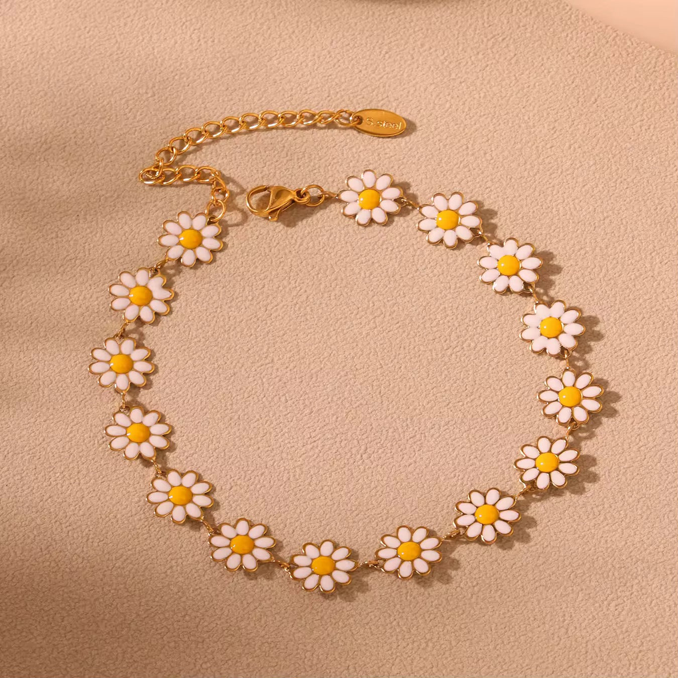 Dainty Crystal Blossom Station Bracelet
