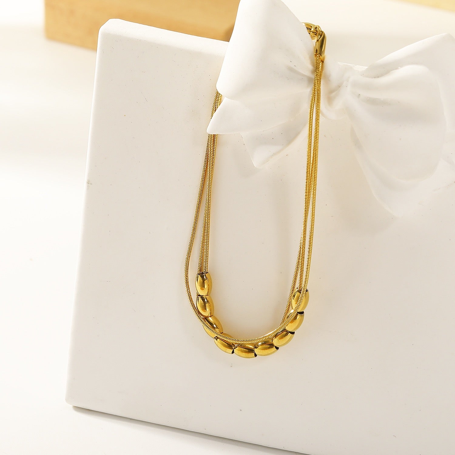 Premium Gold Plated Beads Elegance Bracelet