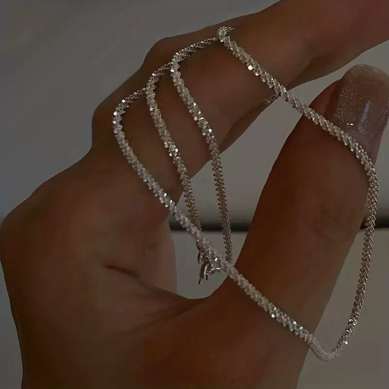 Silver Dust Dainty Chain Bracelet