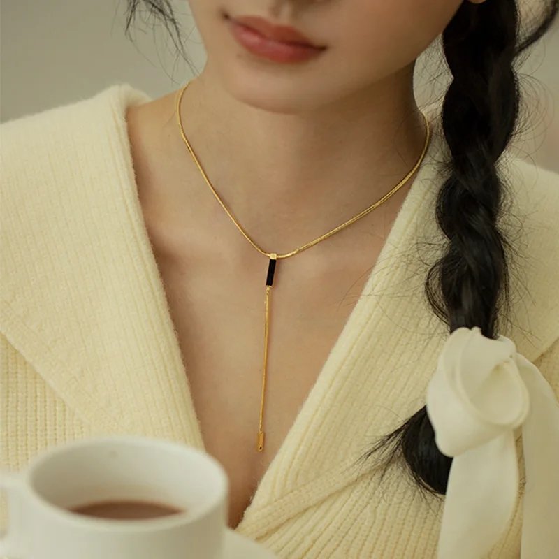 Gold Plated Long Tassel Necklace