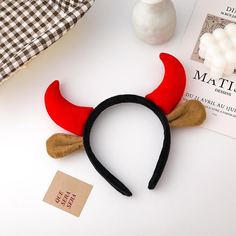 2021 Year Of The Ox New Year'S Horn Hair Bands