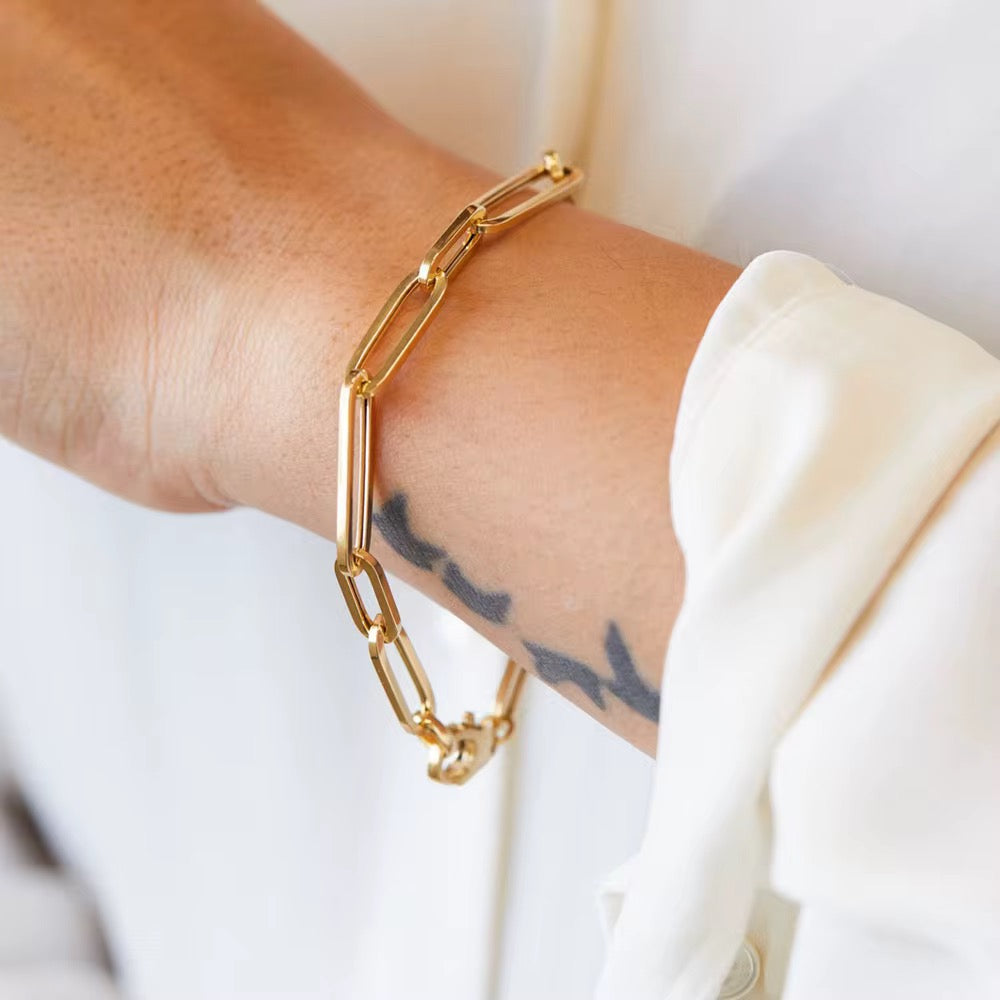 Trending Thick Chain Gold Plated Bracelet