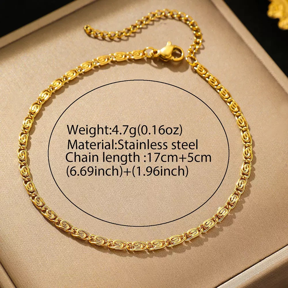 Elegant Byzantine Rope Link Bracelet