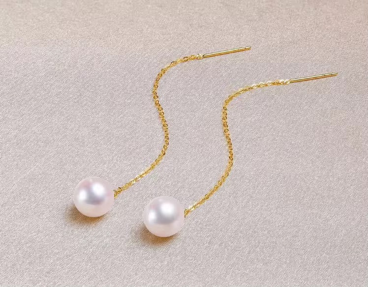 Gold Plated Pearl Drop Earrings