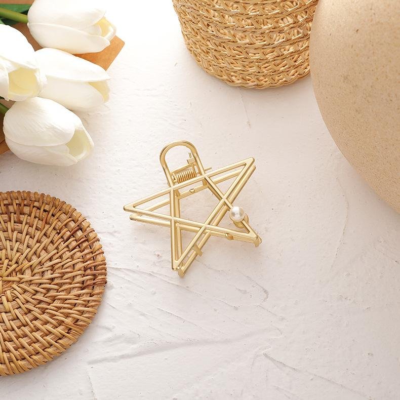 Korean Version Metal Star Shape Hair Clip -