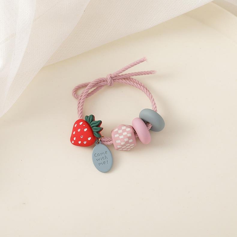 Korean Fruit Beads Hair Band High Elasticity Headwear - Strawberry