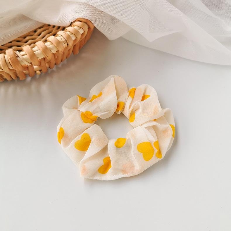 Korean Fruit Color Hair Band High Elasticity Scrunchies - Yellow