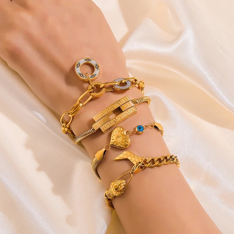 Premium Heavy Chained Gold Plated Bracelet