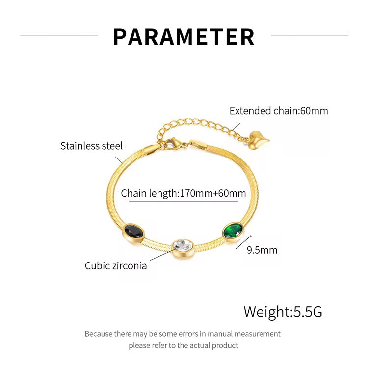 Elegant Gold-Plated Bracelet with Multi-Stone Crystal Accents