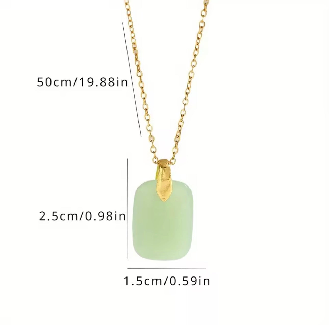 Minimalist Green Jade Necklace