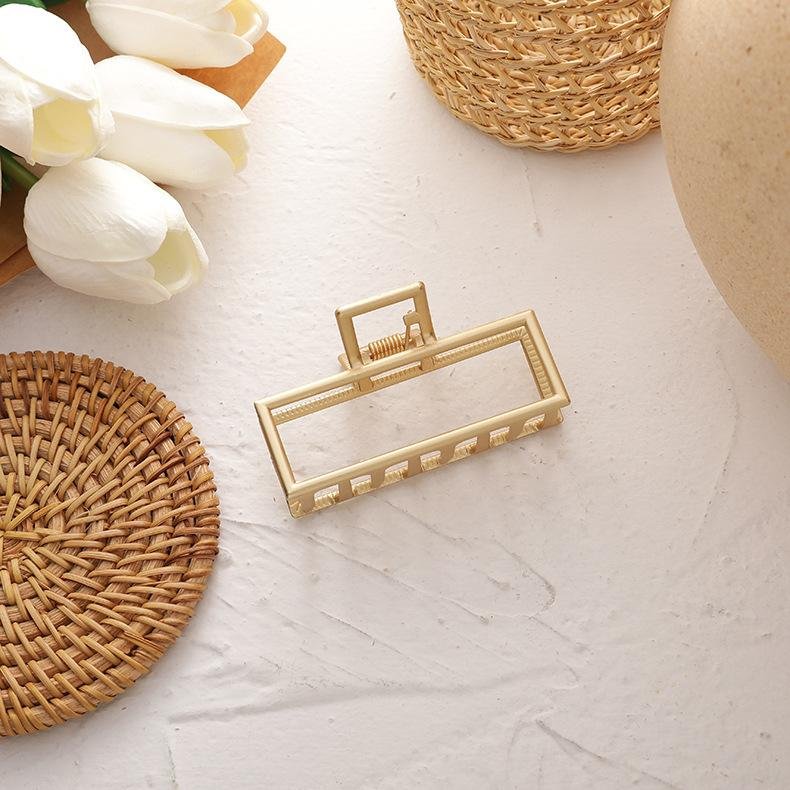 Korean Version Metal Rectangular Shape Hair Clip Headdress -