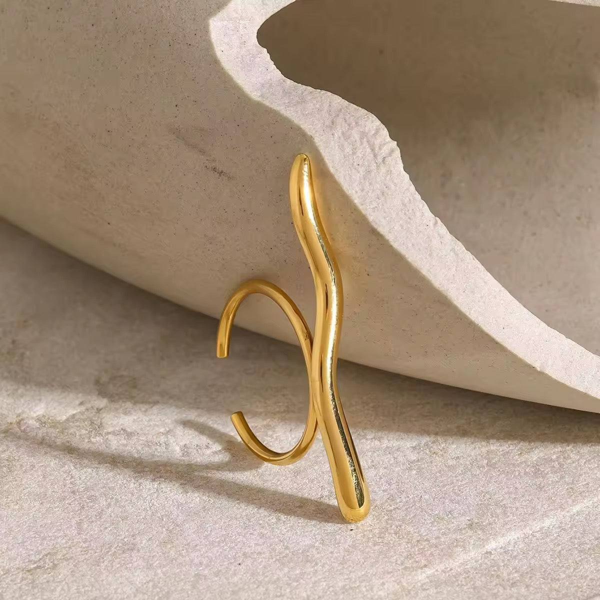 Wavy Open Stackable Ring