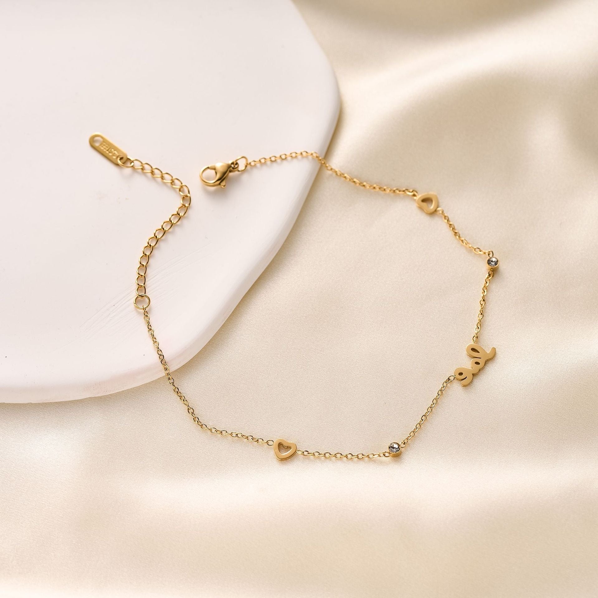 Love and Heart Stainless Steel Bracelet