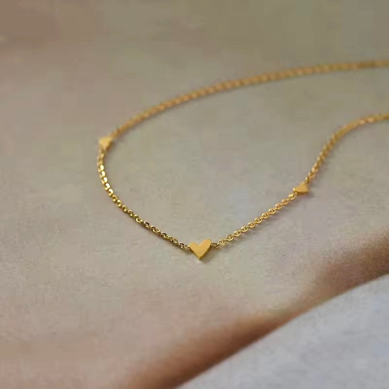 Thin Chained Hearts Bracelet