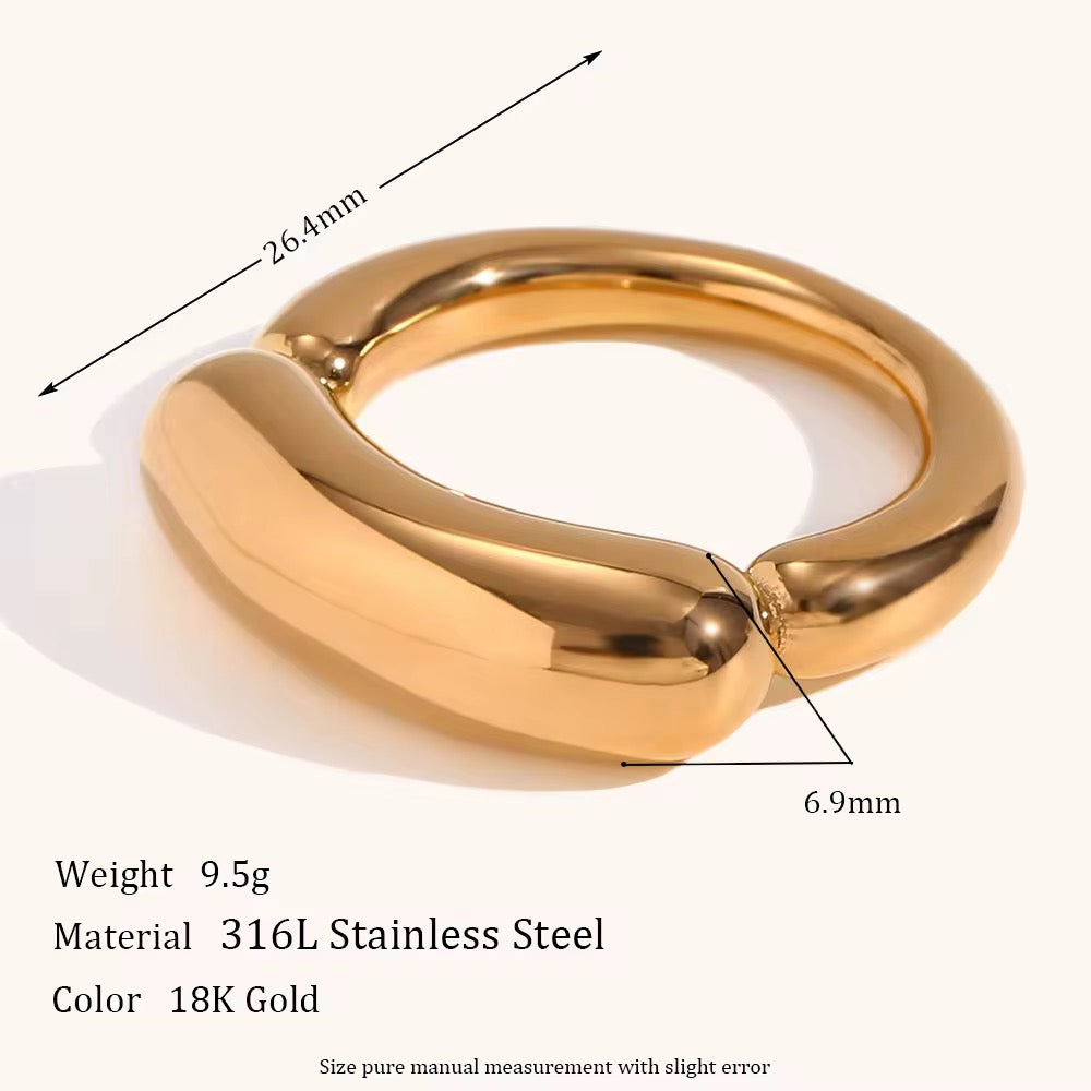 Heavy Chunky Gold Plated Ring