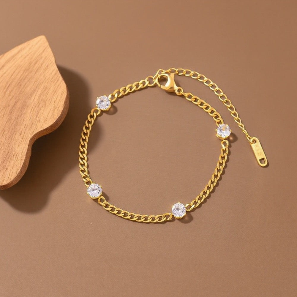 Waterproof Crystal-Studded Bracelet