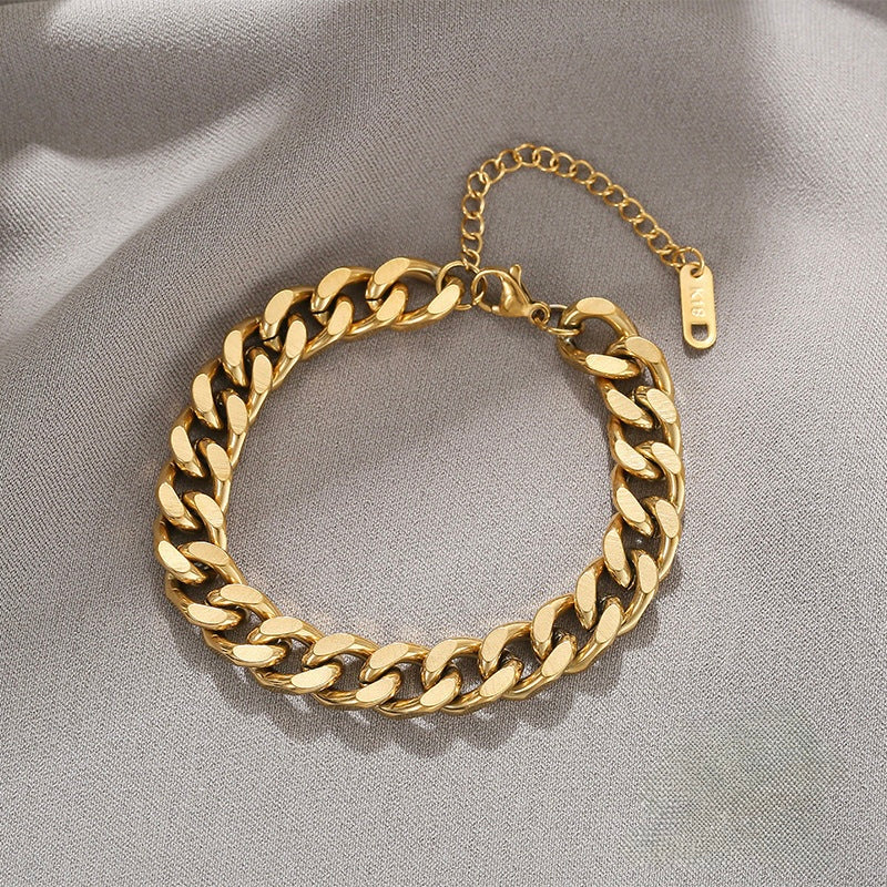 18K Gold Plated Classic Cuban Link Bracelet