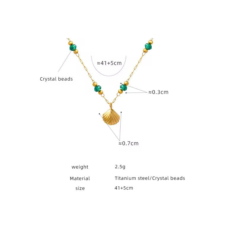 Elegant Green Crystal Studded Necklace
