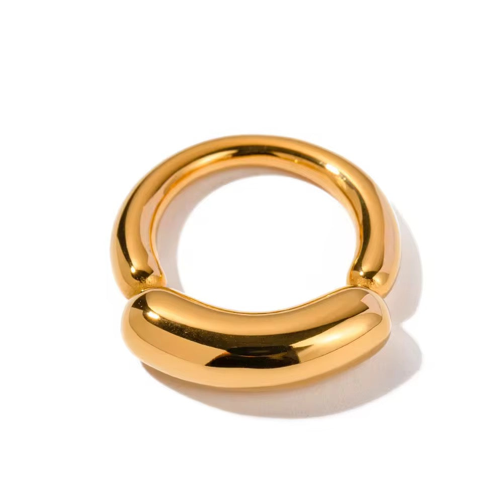 Heavy Chunky Gold Plated Ring