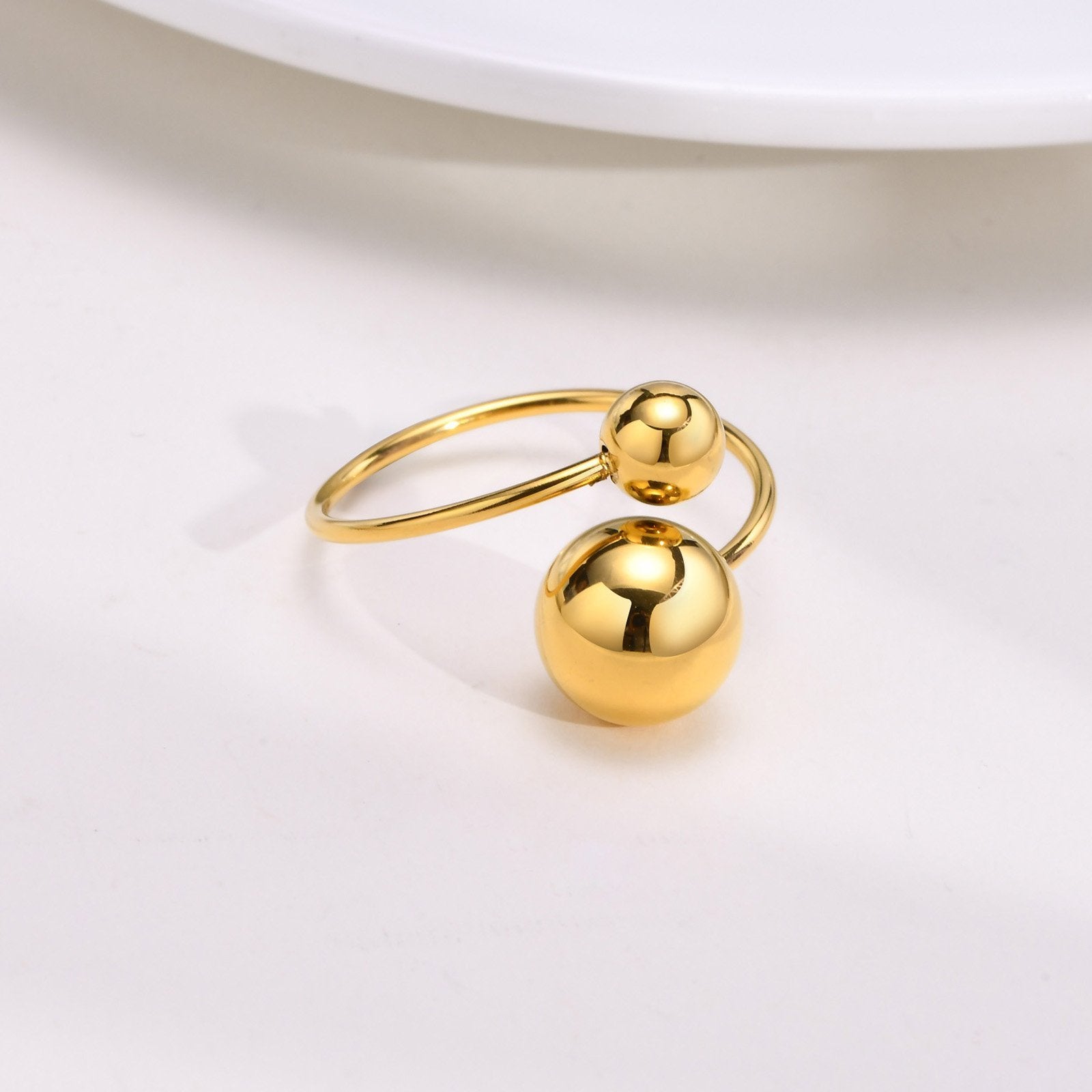 Modern Adjustable Gold Plated Ring