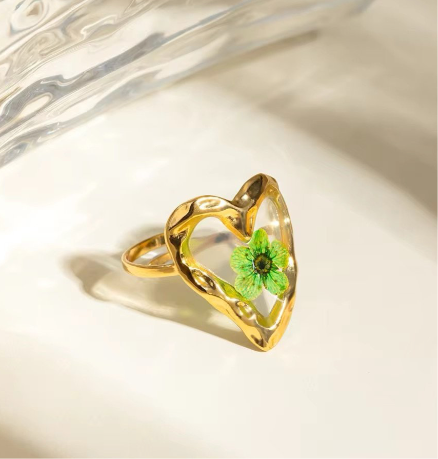 Hand Painted Gold Plated Designer Ring