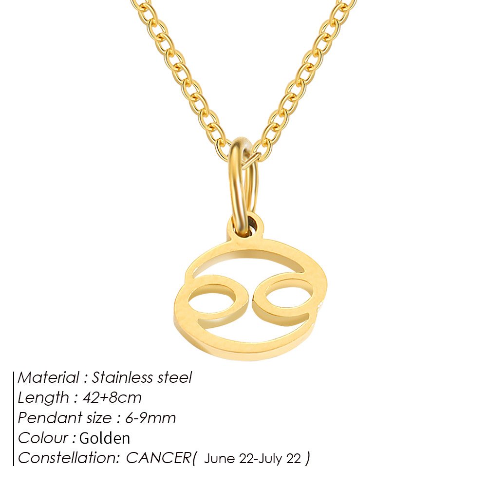 Personalized Zodiac Sign Gold Plated Necklace