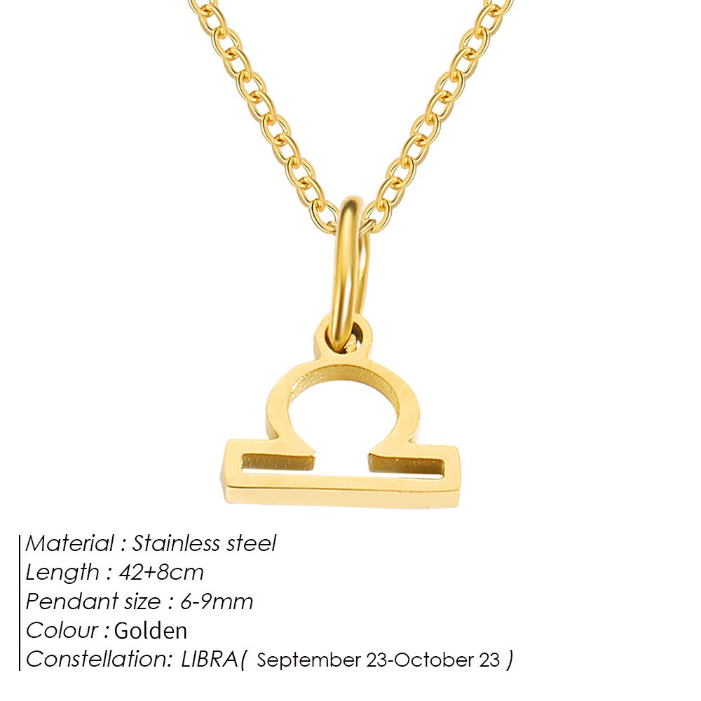 Personalized Zodiac Sign Gold Plated Necklace