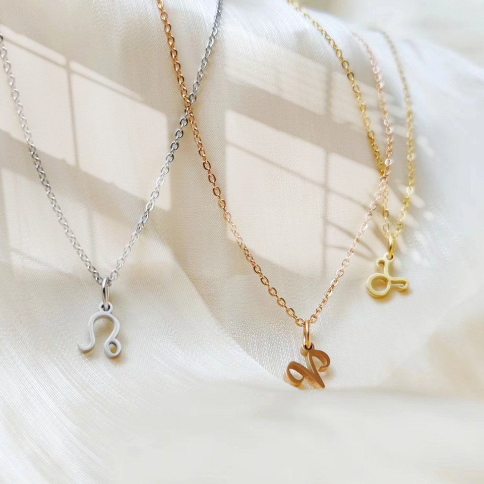 Personalized Zodiac Sign Gold Plated Necklace