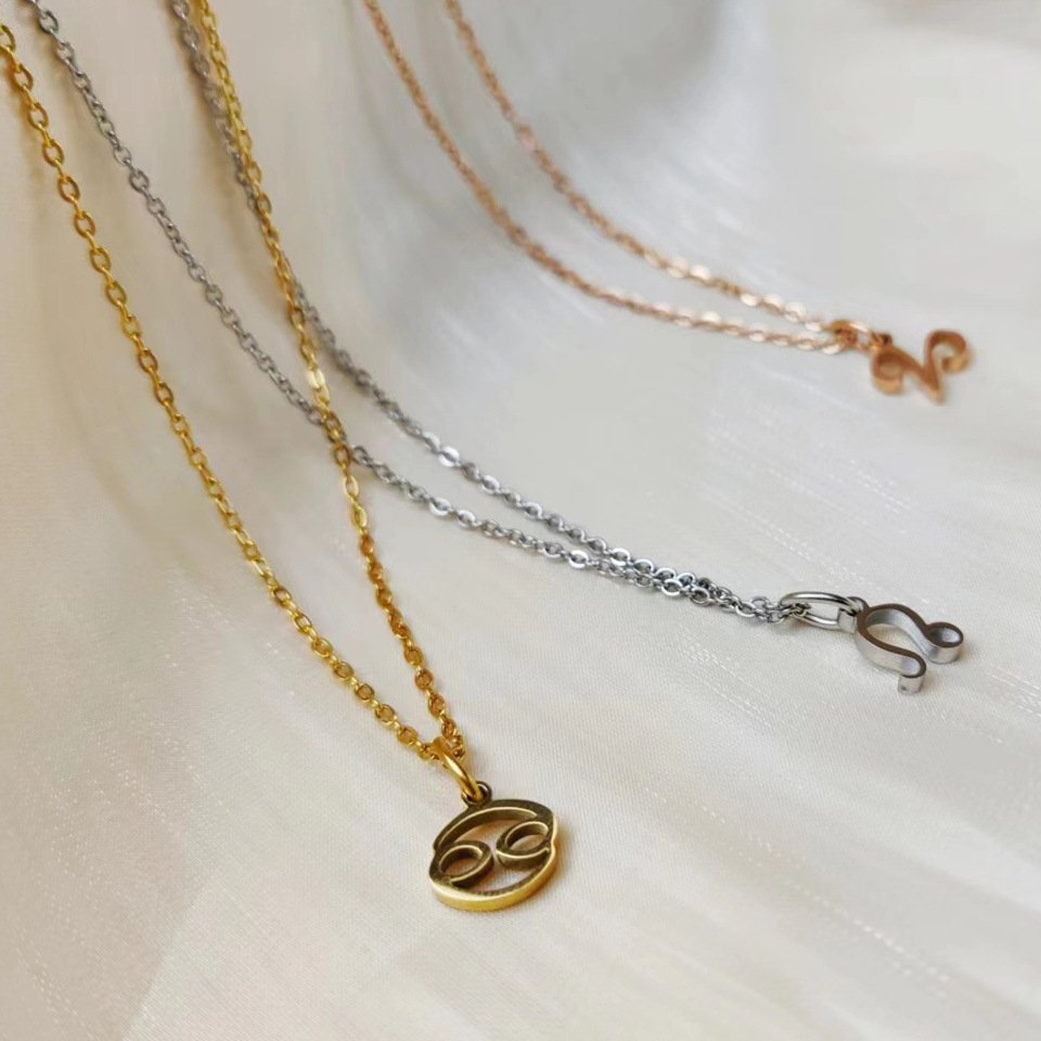 Personalized Zodiac Sign Gold Plated Necklace