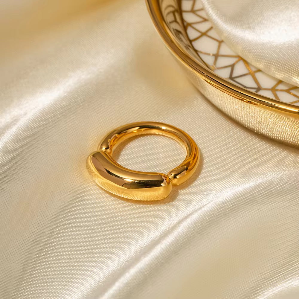 Heavy Chunky Gold Plated Ring