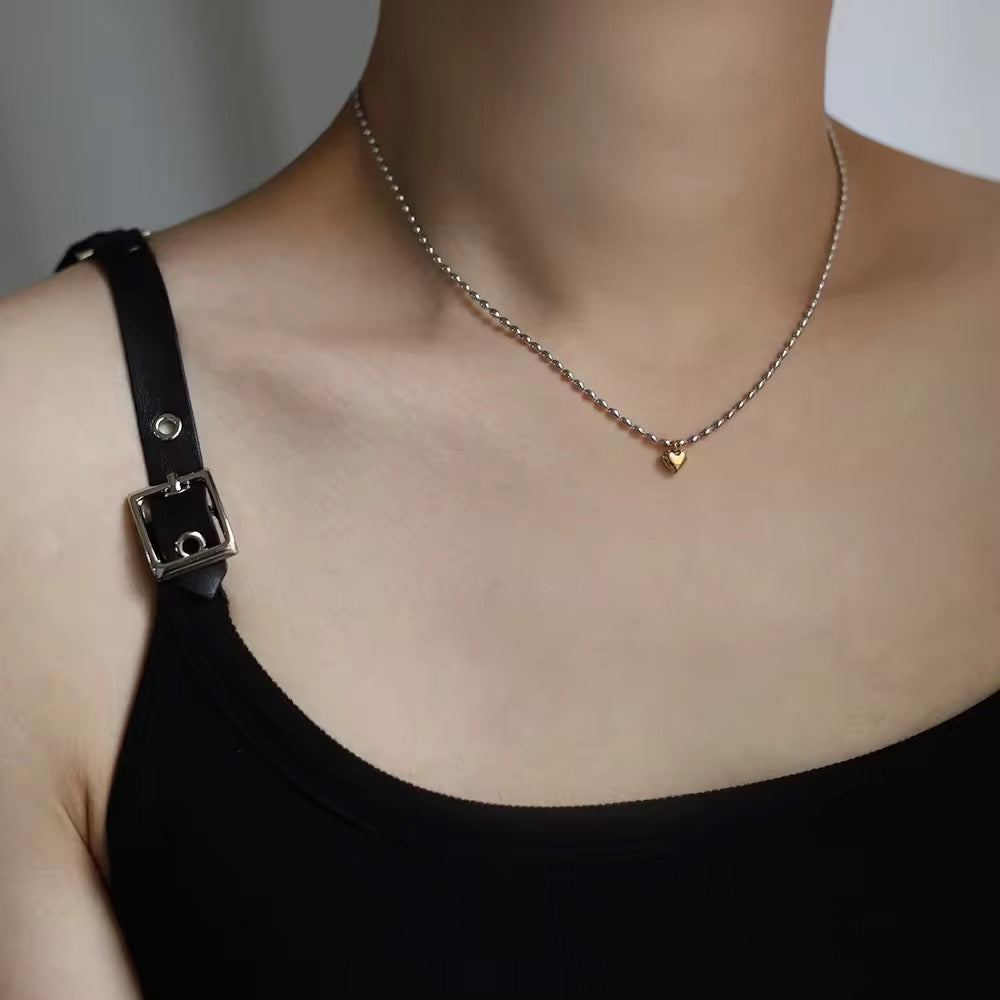 The Golden Heart Bead Necklace