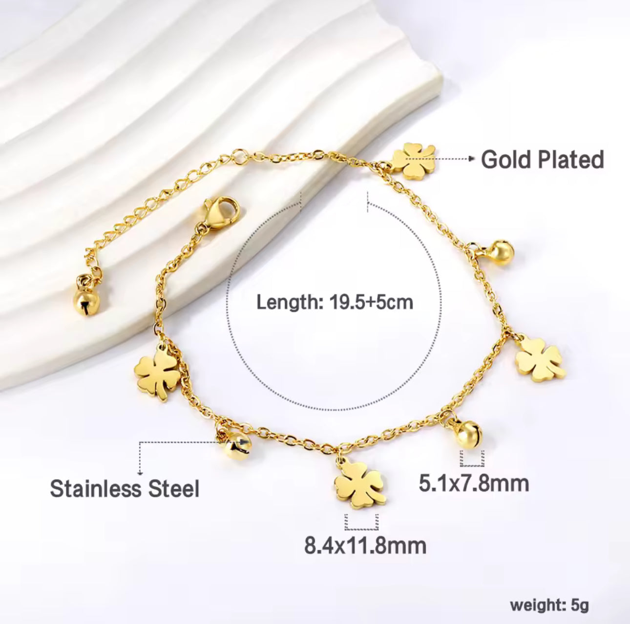 Premium Bell Sound Gold Plated Bracelet / Anklet