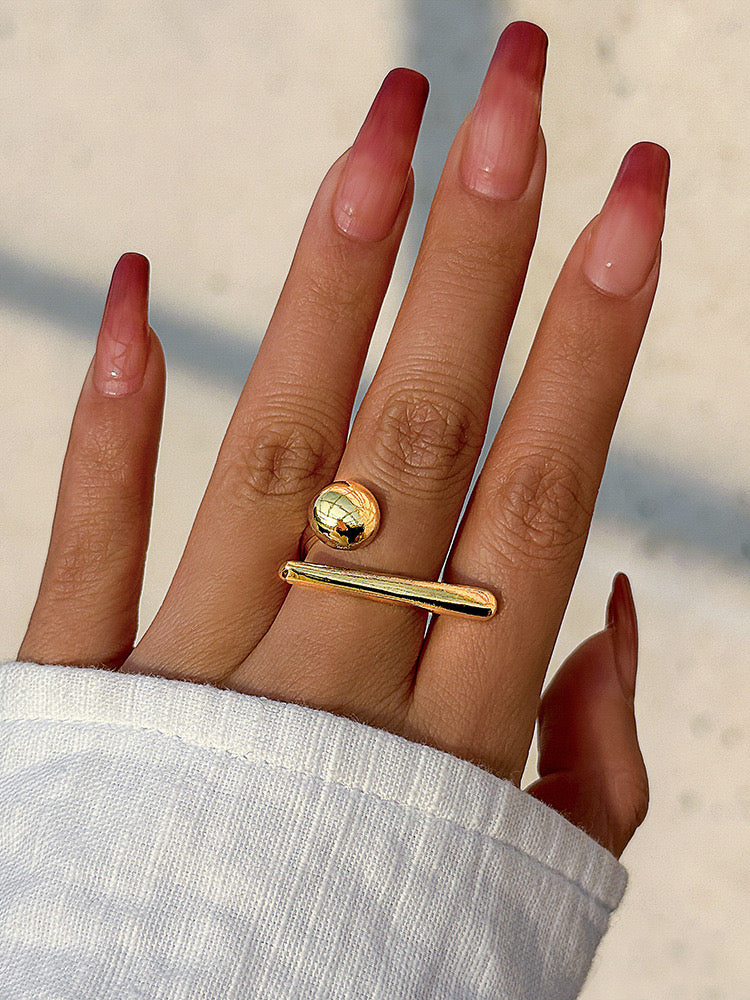 Orb & Bar Open Ring