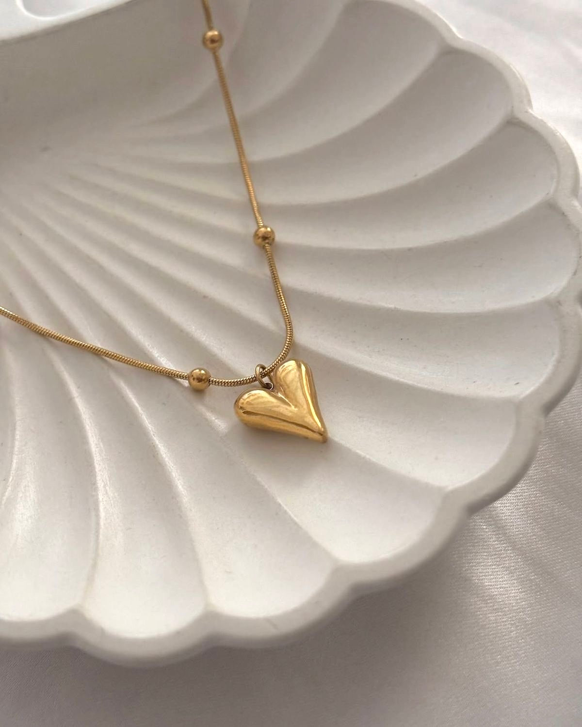 Gold Plated Delicate Heartlet Necklace