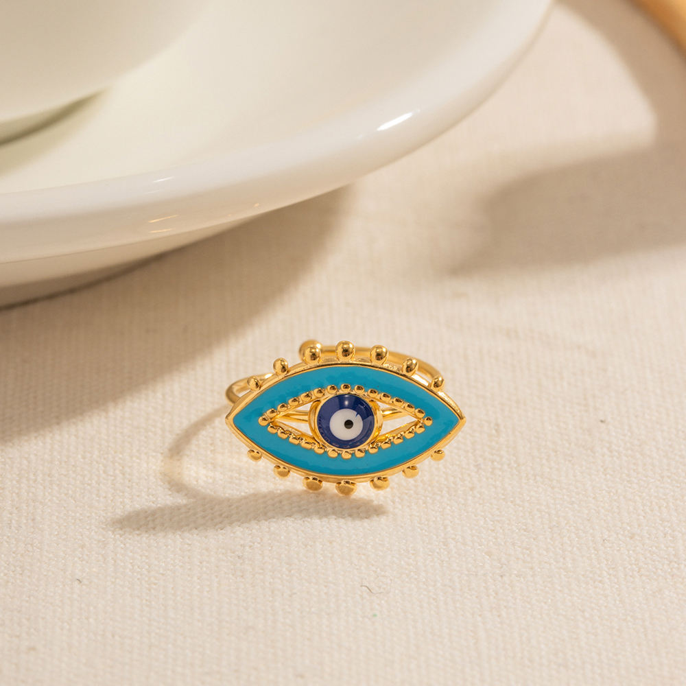 Gold Plated Evil Eye Ring