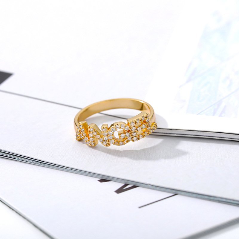 Gold plated Cubic Zirconia "Angel" Ring