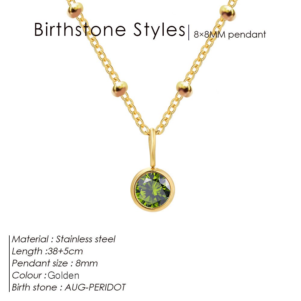 Personalized Birth Stone Necklace - Perfect for Gift