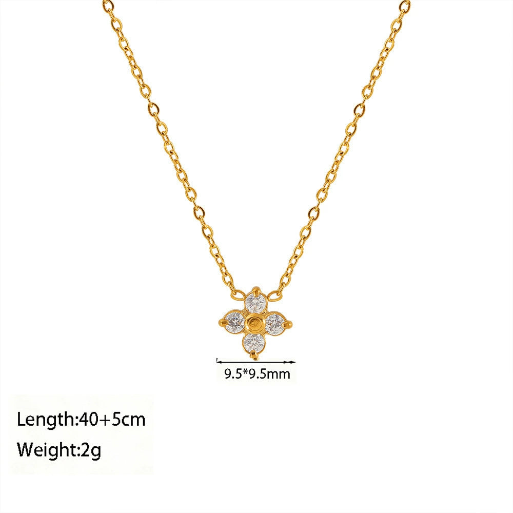 Crystal Bloom Pendant Necklace