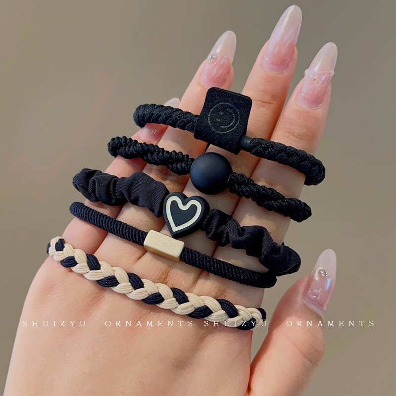 Set of 5 Dark Color Different Style Hairbands