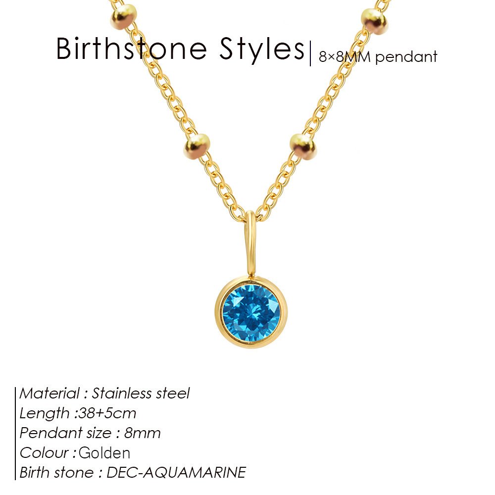 Personalized Birth Stone Necklace - Perfect for Gift