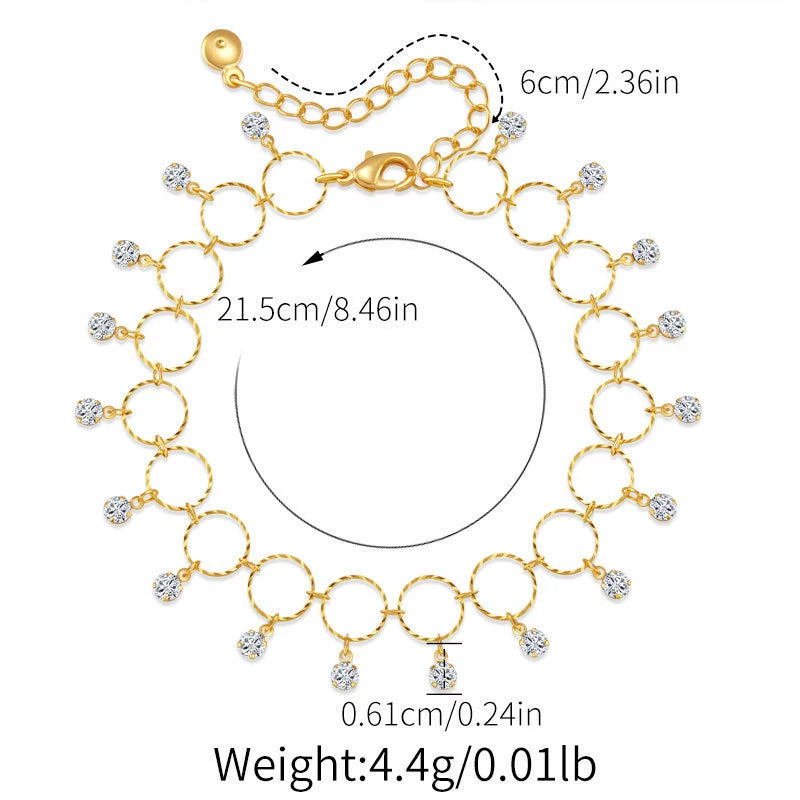 Crystal Orbit Charm Anklet