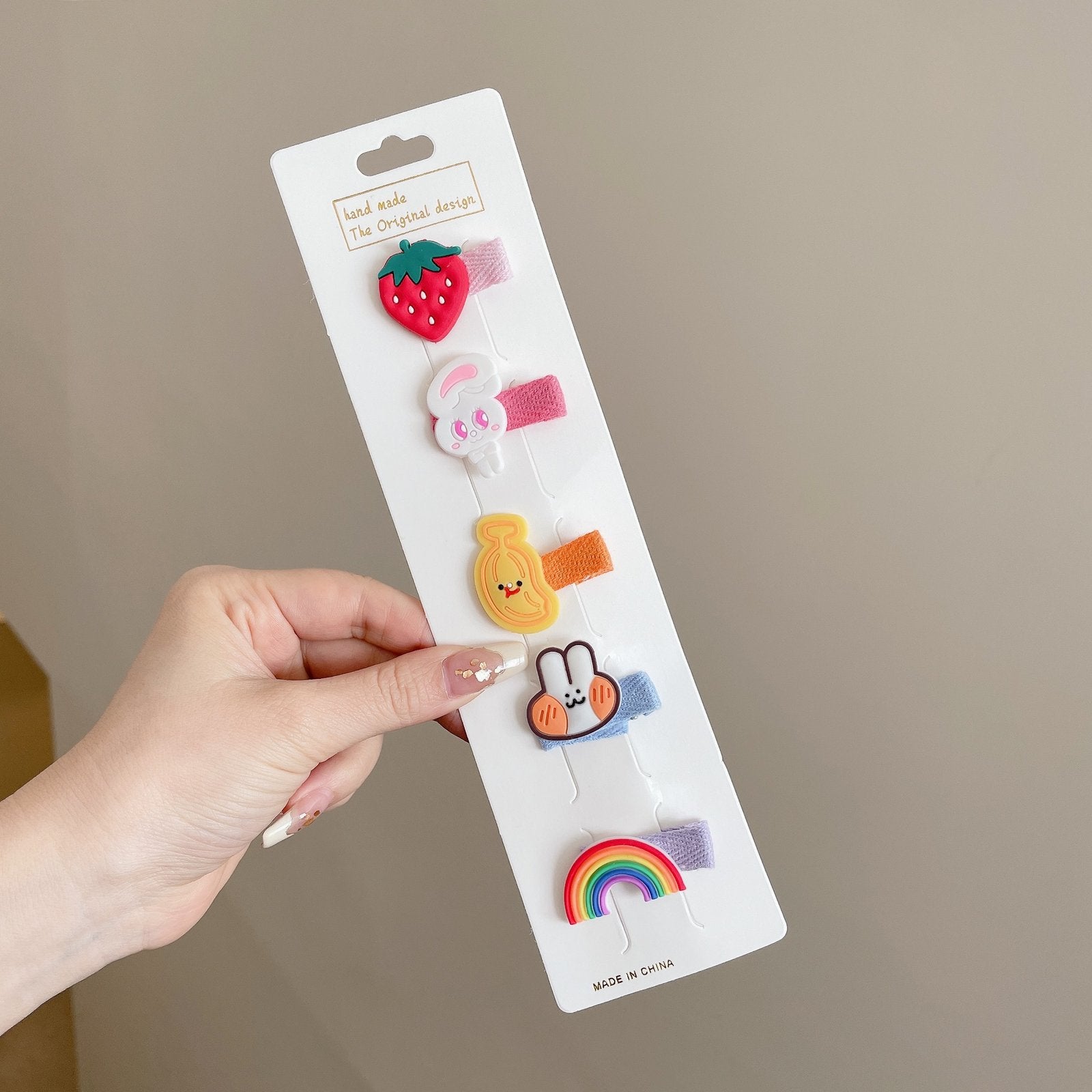 Set of 5 Multi-Color Cute Hair Pins