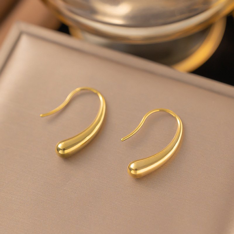 Minimal Long Tear Drop Earrings