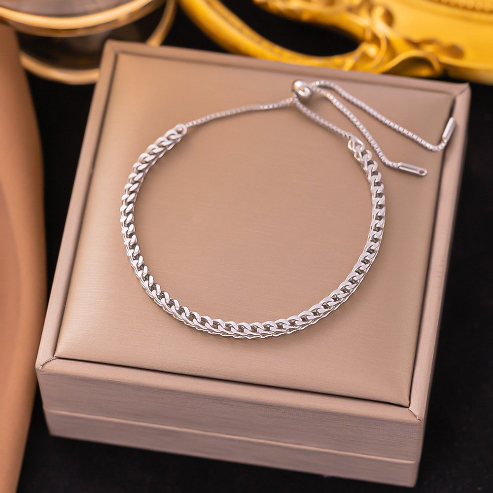 Minimal Waterproof Silver Plated Bracelet